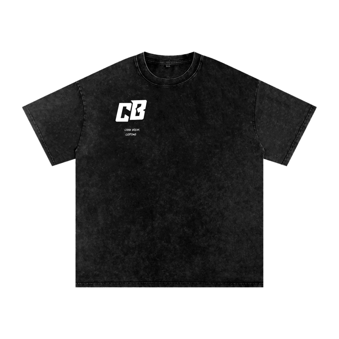 Chain Break customs snow washed baggy t