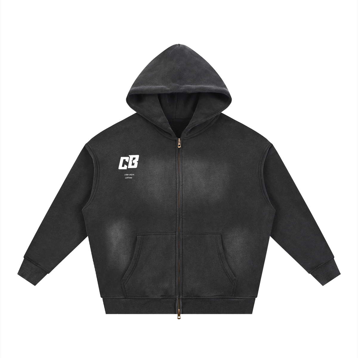 Chain Break customs Sunfade Zipper Hoodie